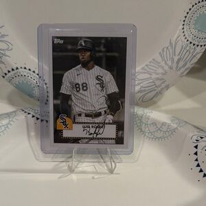 Topps Luis Robert Card with Black and White Uniform